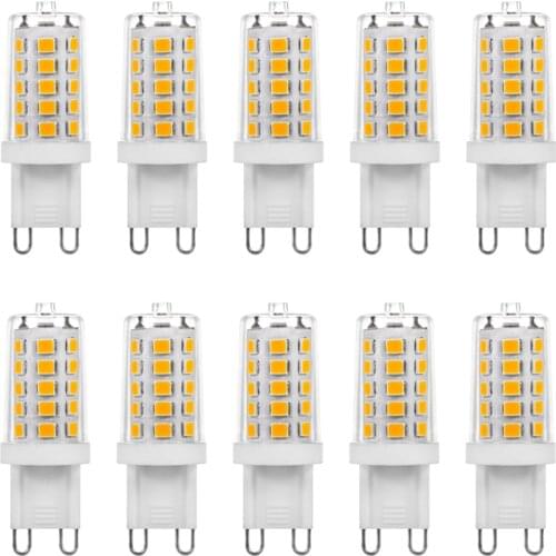 10pcs G9 LED Bulb 5W No Flicker 220V 2835SMD Super Bright Ceramic Corn LED Lamp 360 Degree Beam Angle Replace 50W Halogen Light