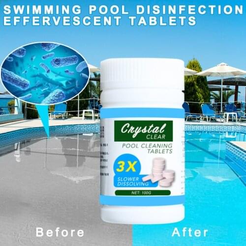 100 Pcs Pool Cleaning Tablet Safe Long Lasting for Swimming Pool RE