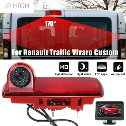 170 degree Backup RearView Camera Brake Light & 4.3Inch Monitor for Renault Trafic Opel/Vaxhall Vivara Custom 2014