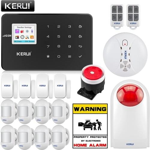 KERUI W18 Home Security Alarm Host with Siren Host Eas Kit WIFI Wireless GSM Alarm system Home Security Alarm APP Remote Control