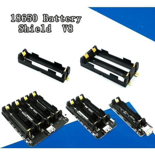 Two Voltage 18650 Lithium Battery Shield V8 Mobile Power Expansion Board Module 5V/3A 3V/1A Micro USB For Arduino ESP32 ESP8266
