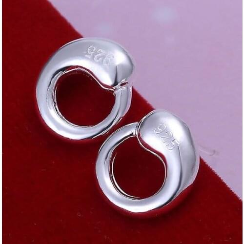 Hot Sale!!Free Shipping jewelry silver plated Earring,Fashion Silver plated Jewelry Fashion Tai Chi Earrings SMTE056