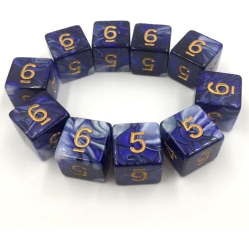 Rollooo Dice 10pc/set D6 Mix color Digital Dice Rpg dice