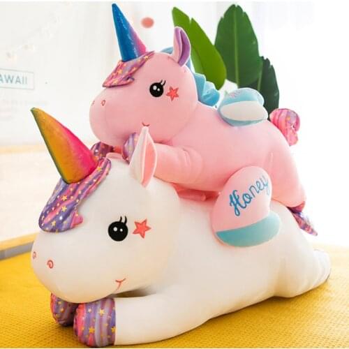 Animal Horse Toy High Quality Gifts for Children Girls 40-80cm Kawaii Giant Unicorn Plush Toy Soft Stuffed Unicorn Soft Dolls