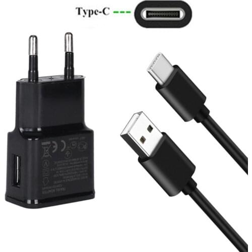 Type C usb data Charge Cable & EU Plug Charger adapter For Xperia XZ2 XZ1 1 10 L3 L2 L1 XA2 Ultra MOTO One Power LG G6 G7 Thinq