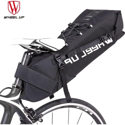 WHEEL UP Waterproof Bicycle Seatpost Bag 10L Bike Saddle Seat Storage Pannier Cycling MTB Road Rear Pack Bike Accessories