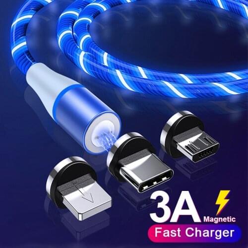 Micro USB Type C Magnetic Charger Cable 3A Magnet USB C Charge Wire Fast Charging For iPhone 12/12 Pro Max/12 Mini Xiaomi Huawei