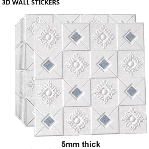 3D Ceiling Brick Wall Stickers for Home Living Room Roof DIY PE Foam Wallpaper Panels Room Decal