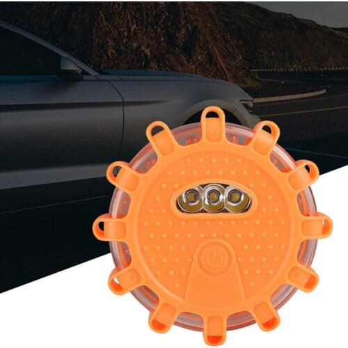 New 1pc LED Road Flares Emergency Disc Safety Light Flashing Roadside Beacon Warning led flash light car