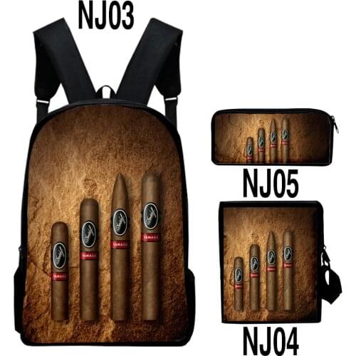 2021 New 3pcs/Set Backpack Primeros Fashion Backpack Shoulder Bags 3D Print Hip hop School Bag Mochilas Student Backpack