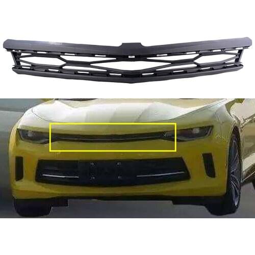 Car Front Bumper Grille Fog Light Lower & Upper Covers Black Pane ABS for Chevrolet Camaro 16-18 ZL1 1LE Model