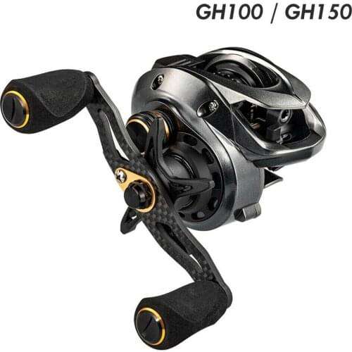 Fishing Reel GH100 GH150 7.2:1 Carp Baitcast Casting Fishing Reels Gear Ratio 12+1BB Fresh/Saltwater Magnetic Brake System Ultra