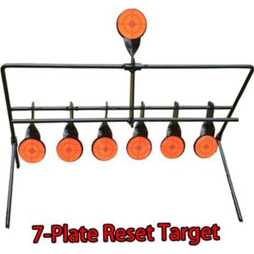 Targets Self Resetting Air Gun Spinner Target Paintball Shooting Target 7 Plates for.177 and .22 Air Rifle Hunting shooting Trai