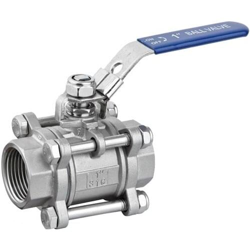 3/4" threaded Female BSPP Triplet 304 Stainless Steel Ball Valve Full port 1000WOG