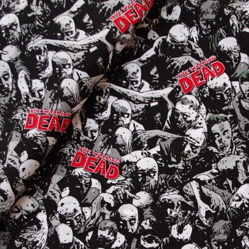 108cmx100cm Cotton Woven Fabric for textile, pathwork, cloth - Walking Dead Zombies, The Walking Dead