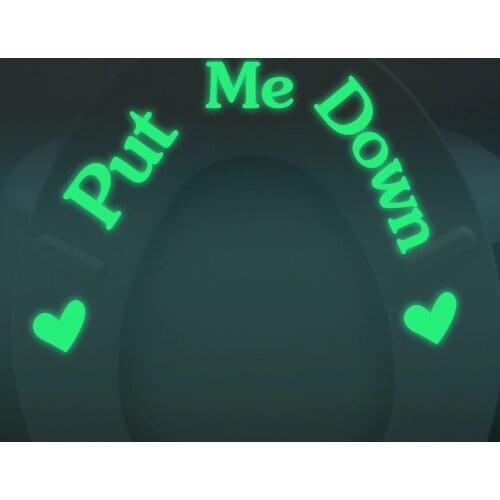 Funny Luminous Bathroom Wall Stickers Home Decor Glow In The Dark Toilet Stickers Wall Decorations adesivo de parede