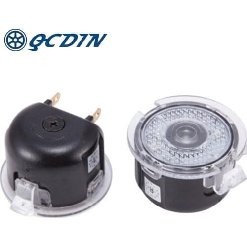 QCDIN for FORD LED Logo Light Side Mirror Puddle Light for Focus Mondeo F150 Ranger Explorer Taurus Edge FUSION