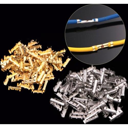 100pcs U-shaped Docking Connector Line Pressing Button Quick Splice Electrical Crimp Terminal Wire Connectors 0.5 to 1.5 Square