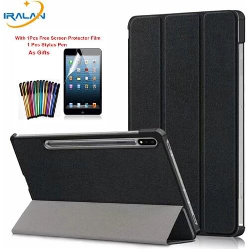 Ultra-thin Magentic Smart PU Leather Case For Samsung Galaxy Tab S7 Plus SM-T970 AM-T975 12.4" Tablet Funda Capa Cover+Film+Pen