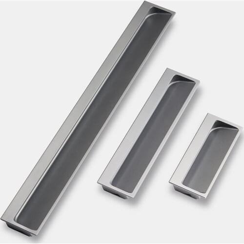 120/200/400mm/aluminum alloy Embedded Stealth Door Handle Slotted Drawer/black Invisible Handle for Kitchen Cabinet Drawer Pull