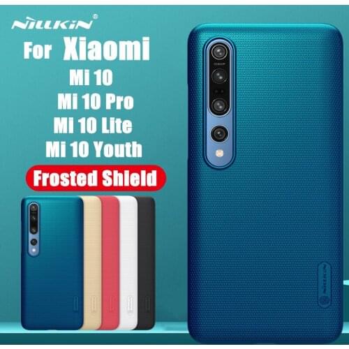For Xiaomi Mi 10 Pro Cover Nillkin Super Frosted Shield Hard PC Back Cover protector For Xiaomi Mi 10 Lite Mi 10 Youth