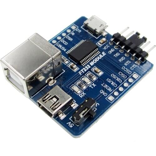 1pcs FT232 module three-in-one FT232RL USB transfer serial port module USB/MINI/micro interface