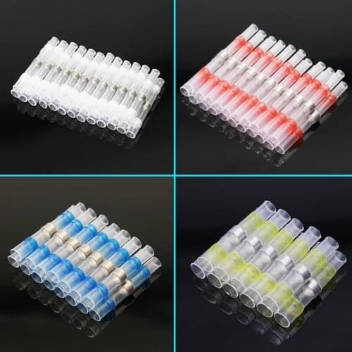 10/20/50PCS Thermal Shrinkage Electrical Car Wires Connector Solder Extrusion Terminals Block Cable Termination Wireway Clamping