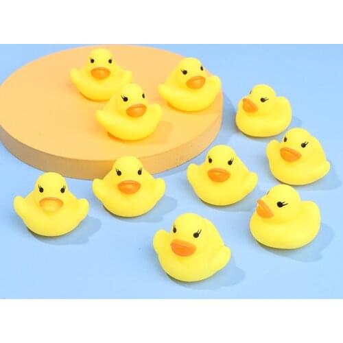 10PCS Bath toy Bathroom Baby toy Rubber Duck Animal call Beach Swim Toy for children float Animal Yellow Duck Ducks Cute Water