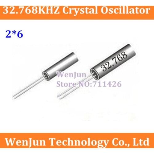 2000PCS Free Shipping 32.768KHZ Crystal Oscillator 2*6 32.768 khz Crystal Oscillator 12.5PF 32.768K 32768 32.768 Plug-in crystal