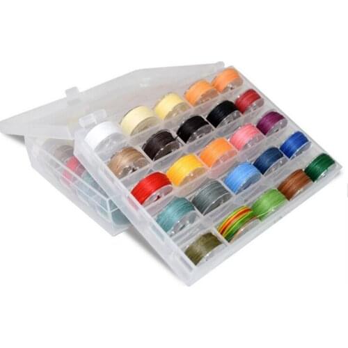 25Color/Box Leather Sewing Waxed Thread Cord Leather Craft String Dacron Line Thread Leather Stitching Tool DIY Material 0.65mm