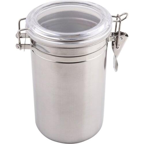 Food Storage Jars Stainless Steel Airtight Sealed Canister Coffee Flour Sugar Tea Container Holder Best Price