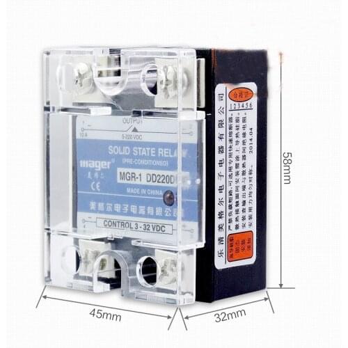 Free shipping 5pc Mager SSR 10A DC-DC Solid state relay Quality Goods MGR-1 DD220D10