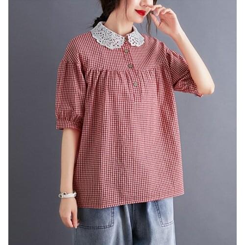 Блузки в клетку BORISOVICH China At AliExpress