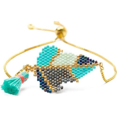 Go2boho Leaf Bracelet For Ladies Bohemian Handmade Miyuki Bead Jewelry Gold Charm Bracelets Boho Friendship Jewellery Wholesale
