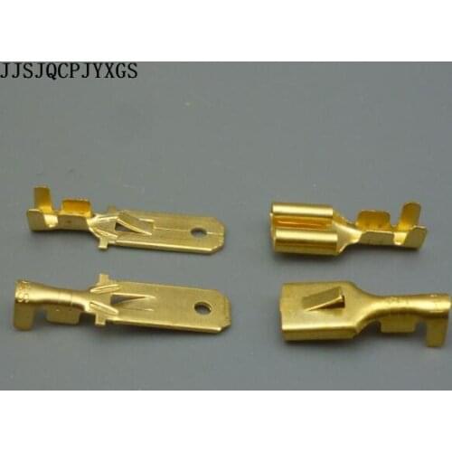 JJSJQCPJYXGS 6.3MM 6.3 Crimp Terminal Male Female Spade Connector Crimping terminals