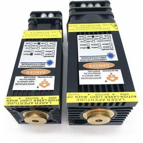 CNC15W laser head, 15000mW blue laser module, actual wattage. Actual power, can engrave stainless steel and oxidized metal