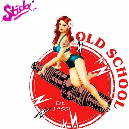 STICKY Old School GYM Repair Badge Brand Car Sticker Decal Decor Motorcycle Off-road Laptop Trunk Guitar PVC Vinyl Stickers