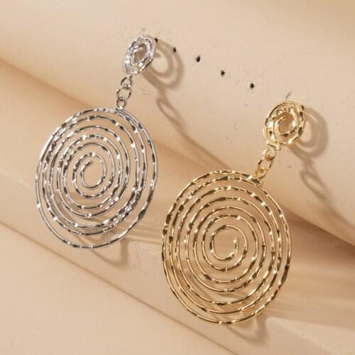 Fashion and American style exaggerated big geometric earrings female alloy new hot style jewelry creative popular earrings