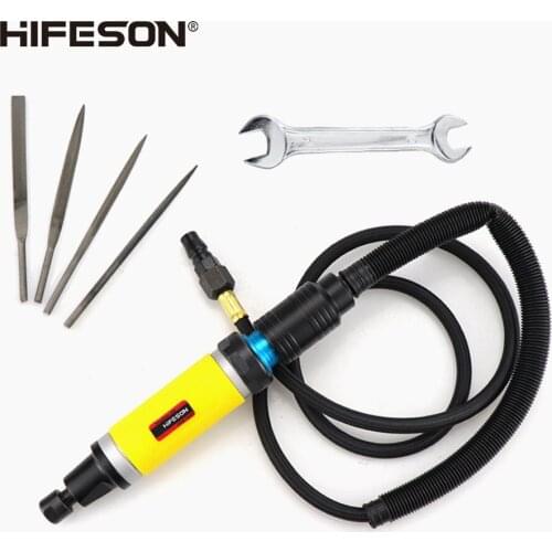 Powerful Air file Pneumatic Grinder with Silencer Tube Metal Trimming and Deburring File Grinding and Cutting Saw Processing