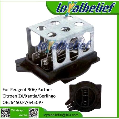 Brand New Auto Heater Blower Motor Resistor For Peugeot 306/Partner Citroen ZX/Xantia/Berlingo 6450. P7 6450P7 resistor