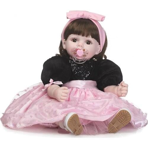 NPKCOLLECTION simulation reborn doll soft real gentle doll hot sale doll for childrens Gift with beautiful clothes and wig hair