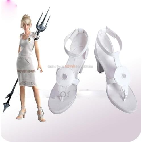 Final Fantasy Lunafreya Nox Fleuret Anime Characters Shoe Cosplay Shoes Boots Party Costume Prop