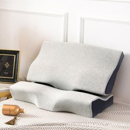 Memory Foam Bed Orthopedic Pillow Neck Protection Slow Rebound Memory Pillow Butterfly Shaped Health Cervical Neck Size 60*35 cm