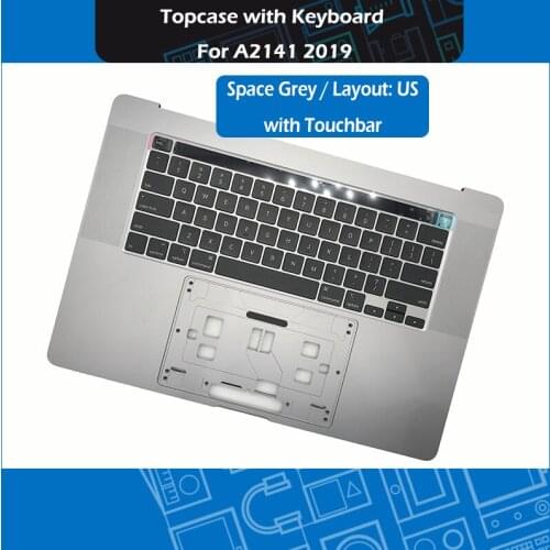Space Grey A2141 Topcase Palmrest with Keyboard with Touchbar For Macbook Pro Retina 16" A2141 Late 2019 EMC 3347