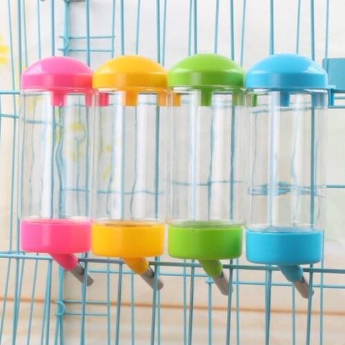 Plastic Pet Automatic Drinker Water Bottle 500ML Dispenser Feeder Hanging Pet Dog Cat Squirrel Rabbit Drinking Feeding Supplies