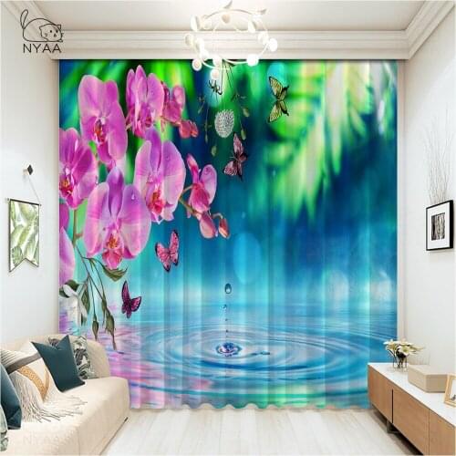 French Romantic Butterfly Curtain Green French Window Garden Curtains Japanese Decoration Curtains In Bedroom Micro Shading