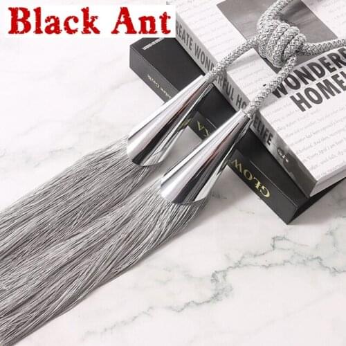 Luxury Double Ball Tassel Curtain Tiebacks Rope Handmade Hanging Ball Fringe Curtains Buckle Decor Bedroom Accessories CPQT058#3