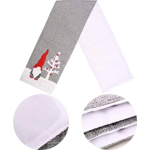 Christmas Table Runners Swedish Gnome Doll Tree Decorations Tablecloth Placemat F1CC