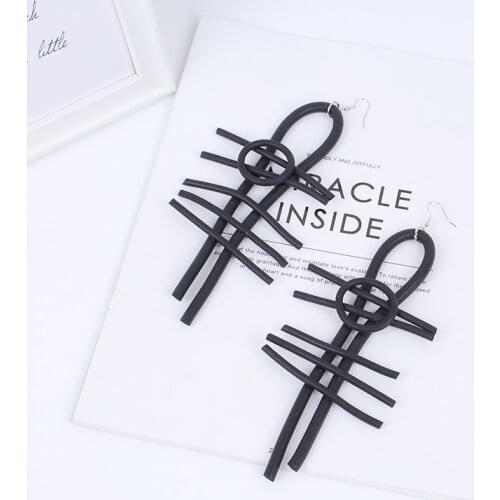 YD&YDBZ Irregular Pendant Dangle Earrings For Women Hyperbole Elastic Rubber Big Drop Earring Gothic Minimalist Jewelry Match