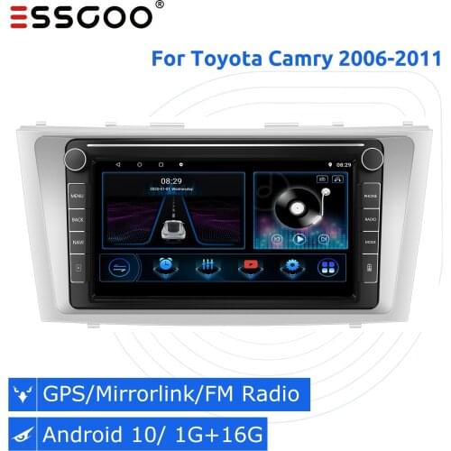 Essgoo Android 9.1 Atuoradio 2 din Car Radio Bluetooth Car Multimedia Player For Toyota Camry 2006 2007-2011 GPS Navigation